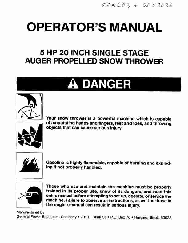 Snapper Snow Blower SE5203-page_pdf